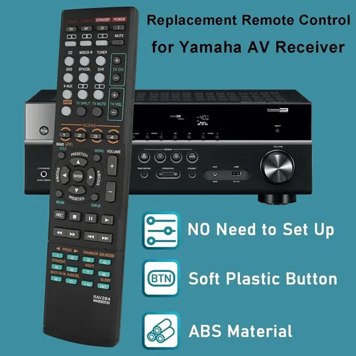 Vista 2 de Control remoto genérico reemplazado para RAV284 RAV-284 WN05820 EX RXV563BL RX-V563BL RXV563 RX-V563 RX-V659 RXV659 para receptor de sistema Yamaha