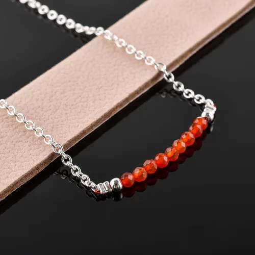 Vista 77 de YANARA Pulsera de tobillo para mujer, piedra de nacimiento natural, cuentas de piedras preciosas, tobillera delicada hecha a mano de 9 pulgadas +
