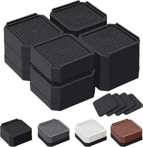 Vista 13 de ANNKUT Elevadores de cama y elevadores de muebles, bloques de elevación ajustables resistentes para sofás, escritorios y sillas, elevan 1.5