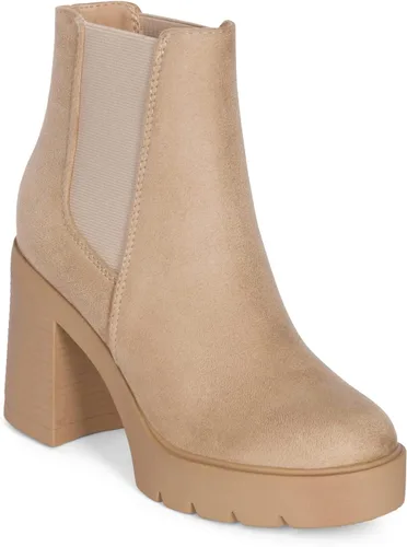 Vista 3 de DIVINE - Botines Chelsea con plataforma y punta redonda para mujer