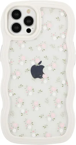 Vista 23 de ZCDAYE Funda compatible con iPhone 11, diseño floral estético, bonita funda rizada y ondulada para mujeres y niñas, funda de TPU suave a prueba