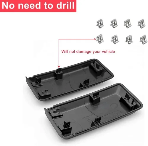 Vista 7 de POETRYXIAO Protectores Almohadillas de Parachoques Delantero Insertos Tapas de Extremo Cubierta Compatible con Ford F150 2018 2019 2020, 1 Par