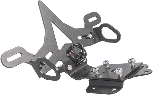 Vista 8 de Motorcycle License Plate Holder Bracket Aluminum Tail Tidy Fender Eliminator Kit for MT07/FZ07 2014-2020 (Black)