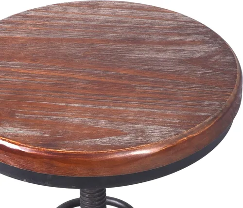 Vista 7 de Juego de mesa de bar y taburete de bar de 5 piezas, mesa de bar rectangular industrial con estante adicional para Stroage y encimera de cocina