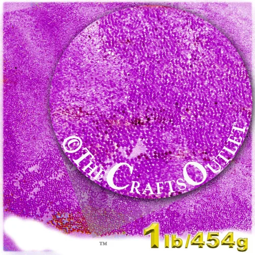 Vista 3 de The Crafts Outlet 1 libra/16.01 oz acabado transparente, cristal, microperlas 0.024 in, ideal para uñas de caviar, rosa transparente