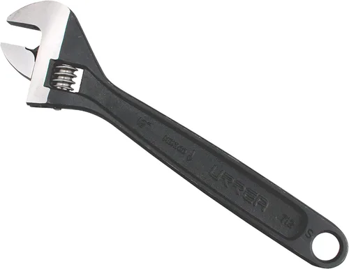 Vista 4 de URREA Llave ajustable – Herramienta de grado profesional de 4 pulgadas con capacidad extra ancha y acabado de fosfato negro - 704S