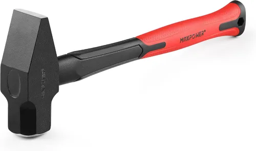 Vista 8 de MAXPOWER Martillo de trineo de 2 libras, mango de fibra de vidrio de 9-1/4