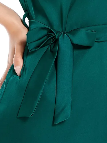 Vista 5 de Bata de satén sedoso para mujer, bata de dama de honor, bata de boda para fiesta, bata de baño suave kimono para mujer, ropa de dormir corta