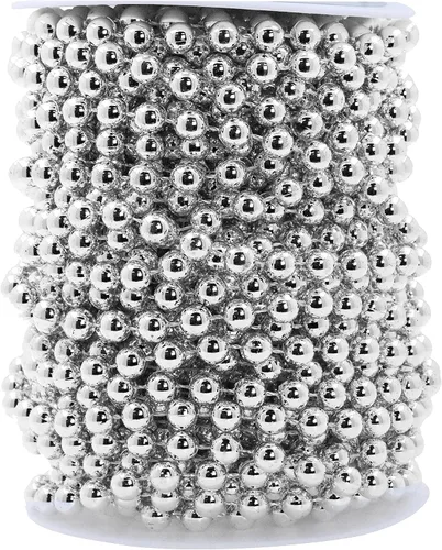 Vista 54 de Mandala Crafts Rollo de cadena de perlas negras de 0.157 pulgadas (0.157 in), guirnalda de perlas de 44 yardas para decoración de bodas, arreglos