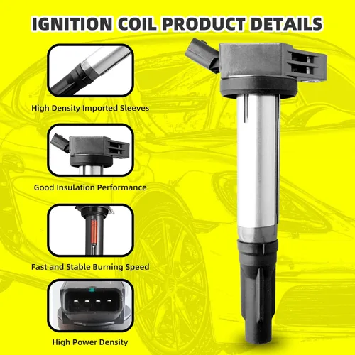 Vista 3 de Juego de 6 bobinas de encendido pack UF487 90919-02255 y 6 piezas bujías de iridio compatibles con Lexus Toyota Lotus ES350 RX350 RX450h Avalon