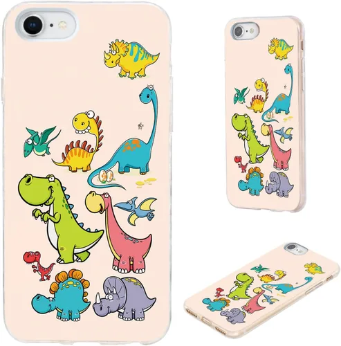 Vista 25 de Funda protectora completa delgada y suave de TPU transparente para iPhone SE 2022/2020, iPhone 8/7/6S/6 - Diseño de música divertida guitarra