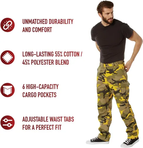 Vista 9 de Rothco - Pantalones tácticos de camuflaje estilo uniforme militar BDU, tipo cargo