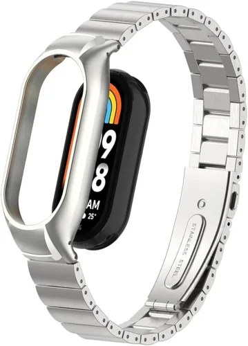Vista 7 de HOPMC Correa de reloj compatible con Xiaomi mi Band 8 correas ajustables con hebilla de metal impermeable correa de repuesto accesorios