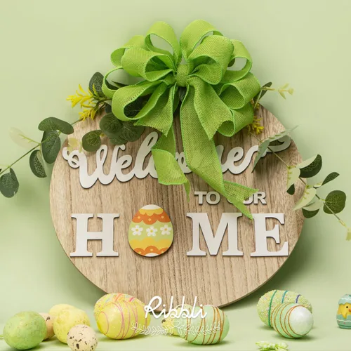Vista 2 de Ribbli Cinta con alambre de arpillera verde manzana, 1-1/2 pulgadas x 10 yardas, cinta con borde con alambre para lazo grande, corona, decoración