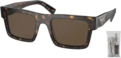 Vista 2 de Prada PR19WS Rectangle Sunglasses for Men BUNDLE With Designer iWear Complimentary Eyewear Kit