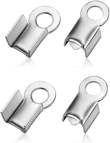 Vista 7 de 300 piezas Adabele 304 de acero inoxidable Clamshell Calotte Bead Tips