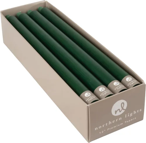 Vista 6 de Northern Lights Candles - 7" 12pk Tapers - Hunter Green - 71737