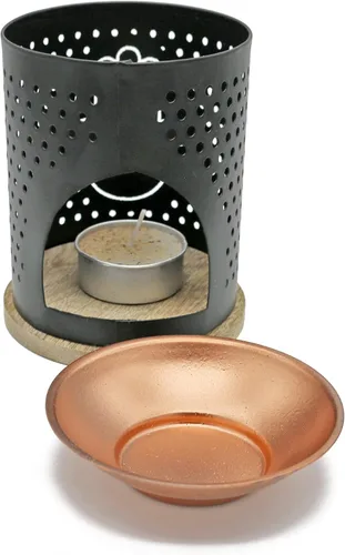 Vista 6 de SOUL STICKS Quemador de aceite de metal, lámpara de fragancia y aroma, quemador de aceite esencial, lámpara de aromaterapia, difusor de aceite 7