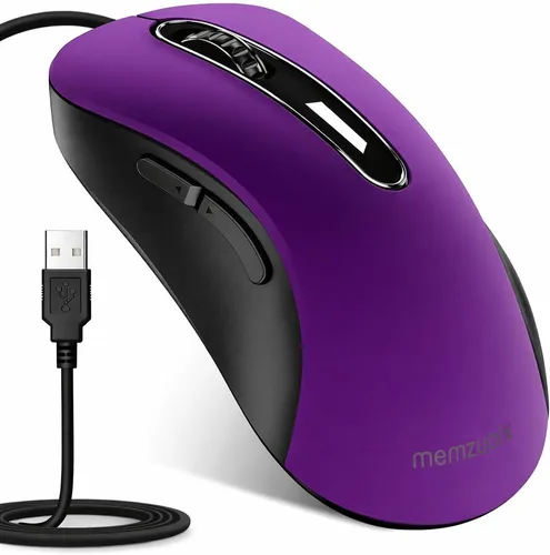 Vista 9 de memzuoix Ratón con Cable, Ratón USB para Computadora 1400 DPI Ratón Óptico Móvil Diseño Ergonómico Ratones para Computadora con Cable de 5 Pies