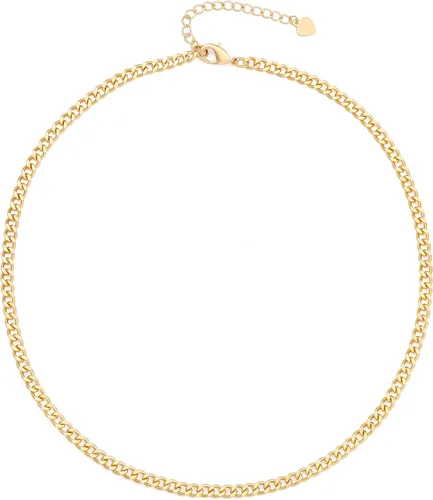 Vista 27 de Aobei Pearl - Gargantilla de oro de 18 quilates con cadena de clip, cadena de bolas y dijes perlas barrocas biwa para mujeres Cadena de estación