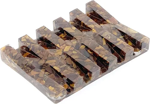 Vista 8 de Jabonera rectangular hecha a mano con piedras para decoración de ducha y baño, bandeja de jabón natural para mantener el jabón seco, accesorios
