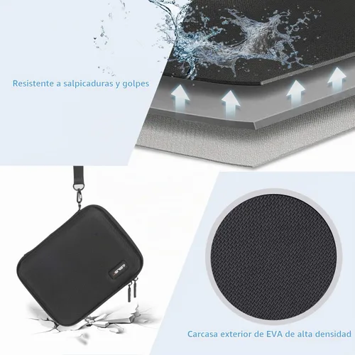 Vista 6 de JSVER Estuche de Transporte para DJI Mavic Mini 2 Estuche Rígido de Almacenamiento para Mini 2/2 SE/4K Drone Control Remoto y Accesorios