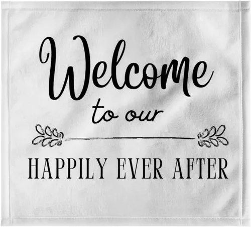 Vista 7 de 3dRose Welcome to Our Happily Ever After Wedding Gift 15x22 Hand Towel
