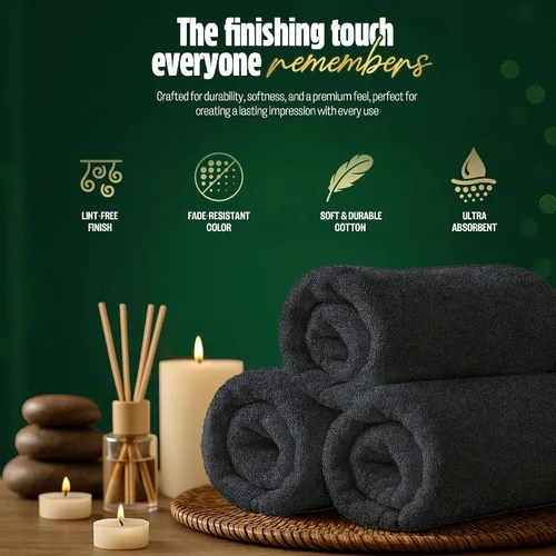 Vista 7 de Pearl Linens Paquete de 24 toallas de mano 100% algodón, toallas de salón para spa, gimnasio y baño, toallas para el pelo a granel, suaves