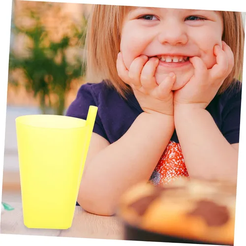 Vista 8 de PRETYZOOM Vasos para beber de pared gruesa, 16 piezas, popotes para fiestas, juego de jugo para agua al aire libre, para niños y niñas y adultos