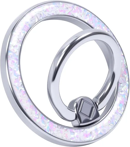 Vista 8 de Anillo magnético para teléfono MagSafe Grip [Super Magnet] Elegante soporte de anillo de diseño parpadeante, accesorio seguro para iPhone