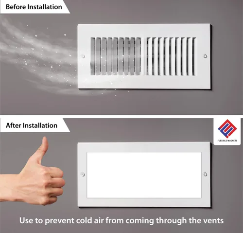 Vista 4 de Flexible Magnets - Cubiertas de ventilación magnéticas fuertes para techo de 8 x 15 pulgadas - Cubiertas de ventilación magnéticas de 30 mil