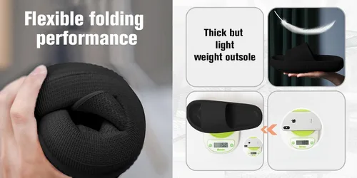 Vista 4 de Athlefit Zapatillas de ducha para baño, antideslizantes, cómodas, acolchadas y gruesas, con plataforma suave, 0