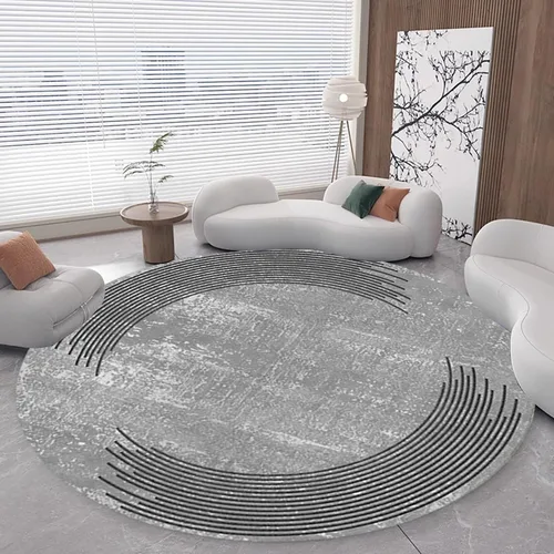Vista 15 de 3D Optical Illusion Abstract Round Rug 70s Retro Pop Art Deco Large Rugs for Living Room Bedroom Classroom Red Brown Washable Low Pile Carpet