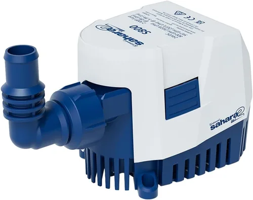 Vista 10 de Attwood 5505-7 Sahara MK2 S500 (12V), Bomba de Achique Automática, 500 GPH, con Accesorios (Codo y Recto), Reemplazo Directo para Attwood 4505-7