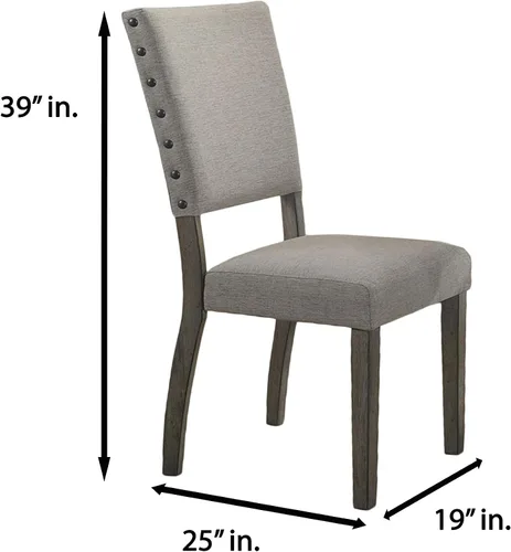 Vista 3 de Best Master Furniture Juego de mesa de comedor de 5 piezas, color gris
