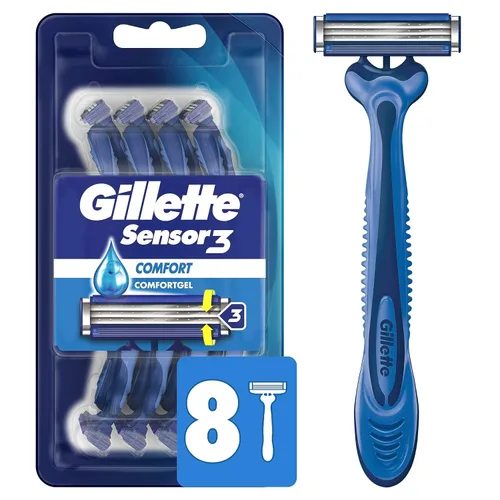 Vista 10 de Gillette Sensor3 Afeitado suave – Maquinilla de afeitar desechable, 4