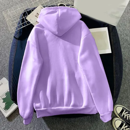 Vista 2 de Ollysqiar Sudadera de manga larga con estampado para mujer, blusa sin botones, color sólido, con capucha, cremallera para mujer