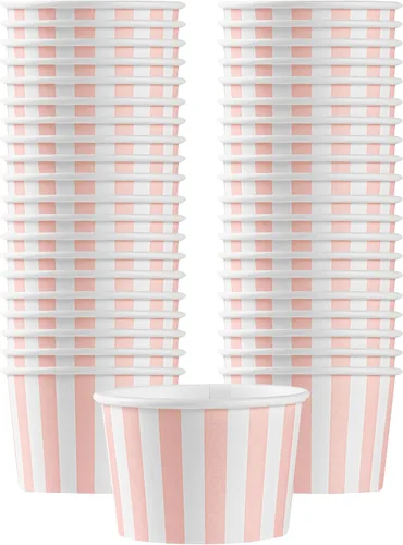 Vista 91 de Restaurantware Coppetta - Vasos de postre de 3 onzas, 50 tazas desechables para helado, tapas se venden por separado, cuencos de papel a cuadros