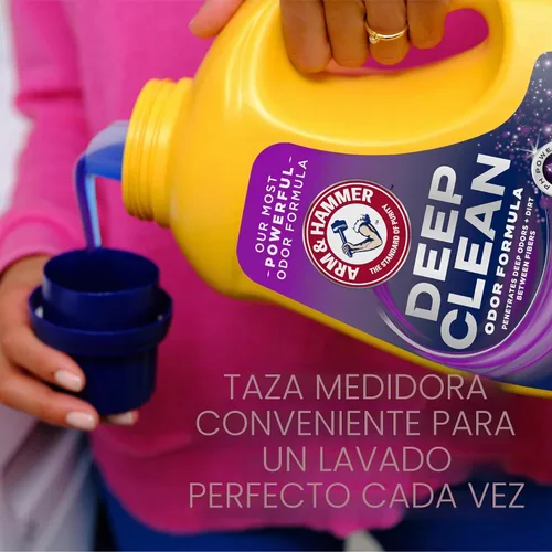 Vista 8 de ARM & HAMMER Deep Clean - Detergente líquido para ropa con fórmula de olor, aroma Radiant Burst, 75 onzas líquidas, 50 cargas