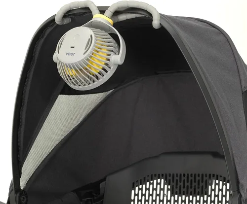 Vista 8 de Veer Flex Fan - Ventilador portátil para cochecito de bebé, motor ligero y silencioso de 4 velocidades que proporciona la máxima refrigeración