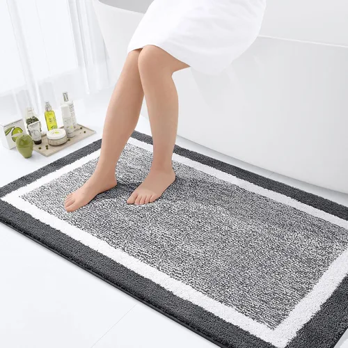 Vista 41 de OLANLY Alfombras de baño 24x16, tapetes de baño extra suaves y absorbentes de microfibra, antideslizantes, lavables a máquina, secan rápido