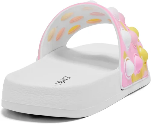 Vista 8 de Engtoy Sandalias para niños y niñas, unisex, ligeras, antideslizantes, puntera abierta, cómodas, para ducha, playa, divertidas sandalias