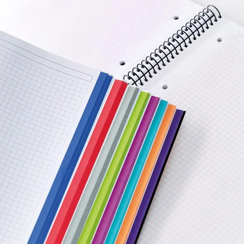 Vista 6 de Miquelrius - Pack de 3 cuadernos A4, cuaderno The Original Modern, 8 rayas de colores, cubierta de polipropileno, 4 agujeros para archivar, 200