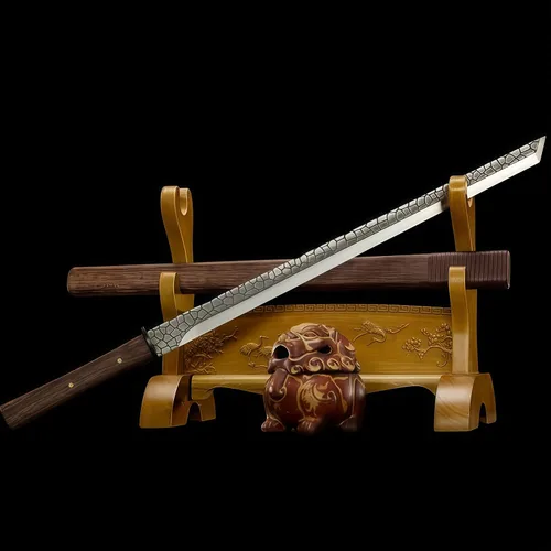 Vista 23 de Espada katana japonesa samurái – Hoja de espiga completa de acero al carbono real sin afilar, espada tradicional de práctica de Iaido