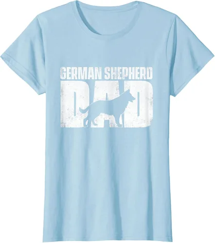 Vista 22 de Camiseta de pastor alemán para el día del padre del dueño de perros caninos, Negro