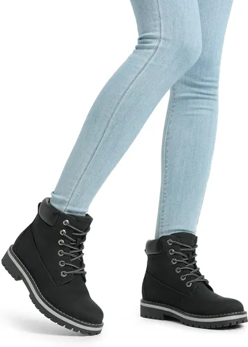 Vista 6 de Bruno Marc Botas de nieve de invierno para mujer, botines con forro de piel sintética, botas cortas de trabajo cómodas para mujer al aire libre 2.0