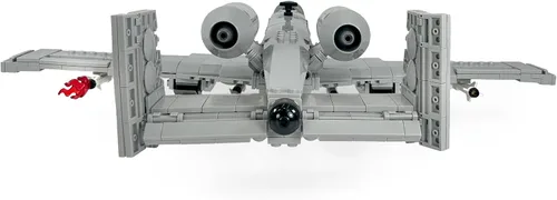Vista 5 de General Jim's A-10 Thunderbolt II Warthog Fighter Jet Building Blocks Set 931 piezas de avión de ataque de guerra fría Modelo avión con cabina