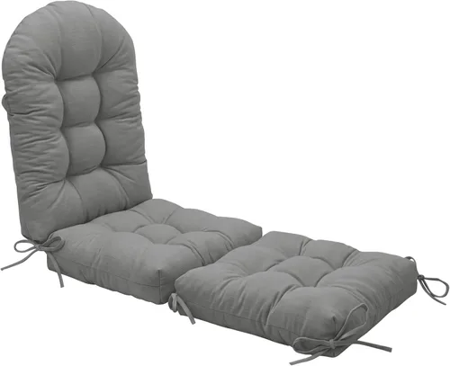 Vista 28 de Cojín para Silla Mecedora - Tela de Chenilla, Esponja de Alta Densidad, Almohadillas de Asiento Copetudas Antideslizantes y Duraderas con Lazos