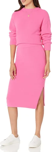 Vista 3 de The Drop Falda tipo suéter acogedora Omari para mujer