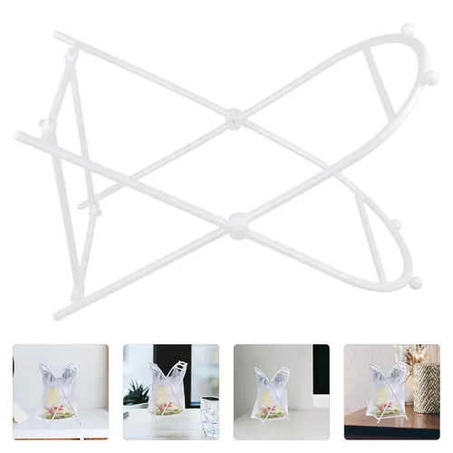 Vista 2 de Healifty Soporte de bolsa de basura portátil Pp Estante de almacenamiento blanco simple